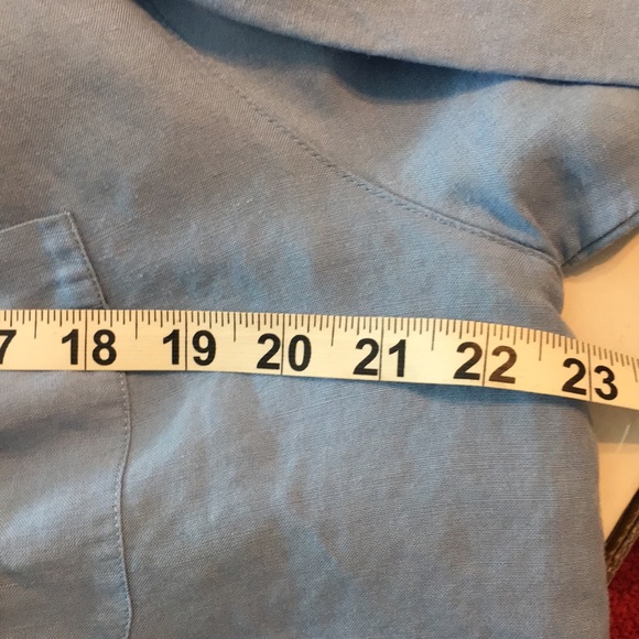 Liz Claiborne Crazy Horse Ramie Rayon Button Down Shirt - Picture 7 of 8